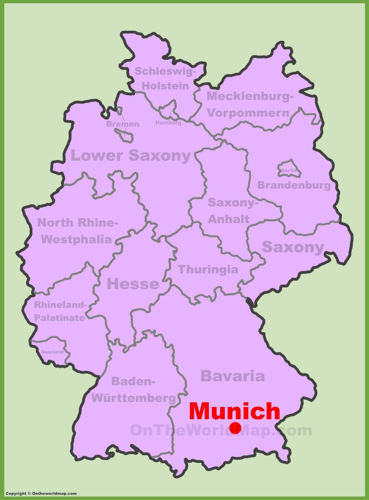 Mapa minhenu lokacija