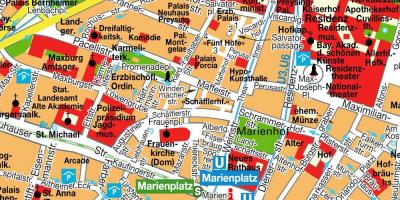 Ulična mapa za munich u centru grada