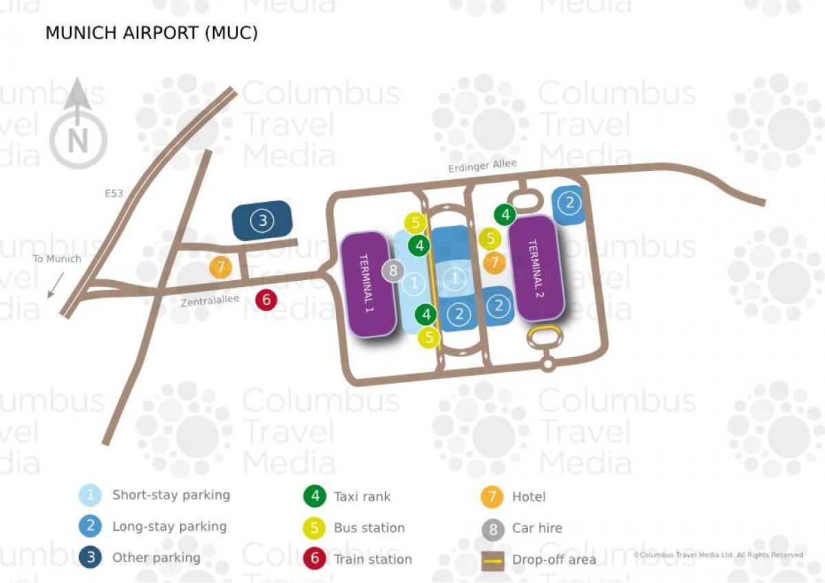 Mapa minhenu aerodrom željeznička stanica