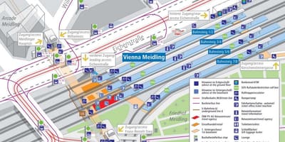 Minhenu platformi železničke stanice mapu