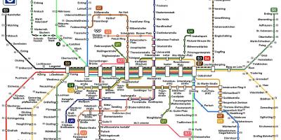 Mapa metroa minhenu njemačkoj