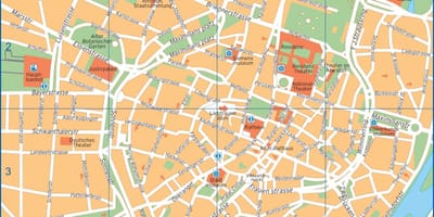 Ulična mapa minhenu njemačkoj